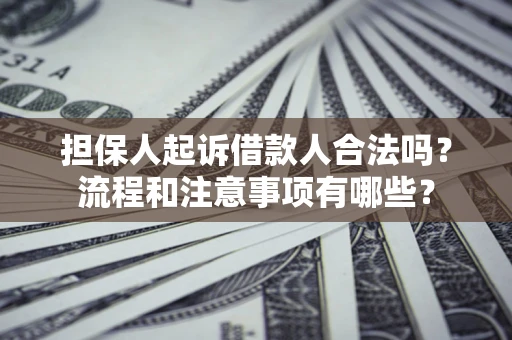 济南担保人起诉借款人合法吗？流程和注意事项有哪些？