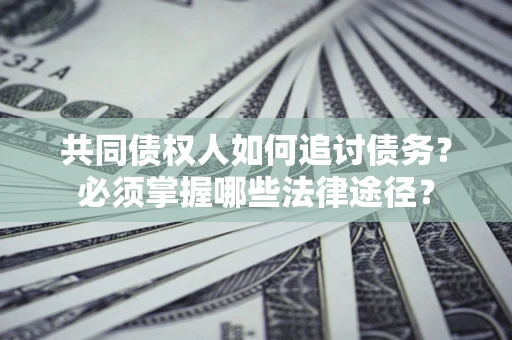 济南共同债权人如何追讨债务？必须掌握哪些法律途径？