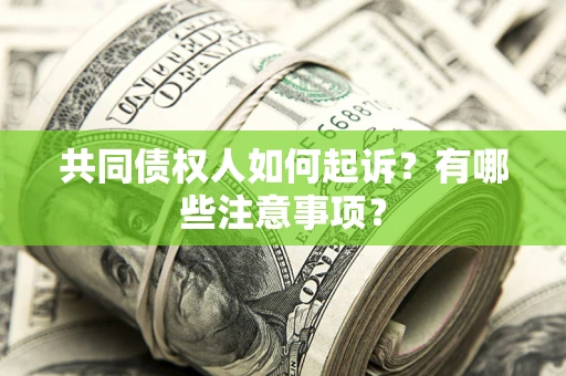 济南共同债权人如何起诉？有哪些注意事项？